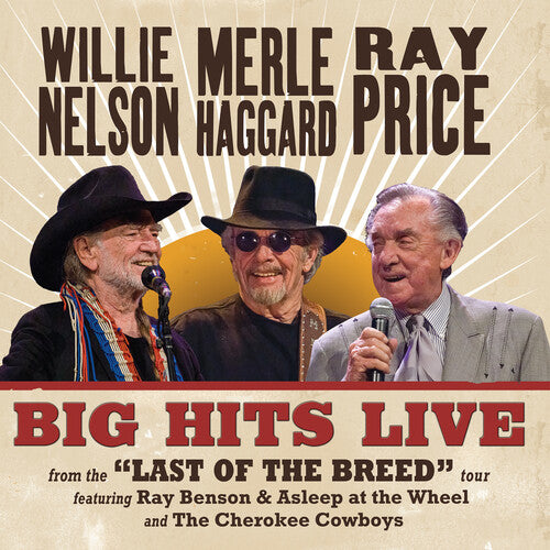 Willie Nelson, Merle Haggard & Ray Price - Big Hits Live From The Last Of The Breed Tour (Indie Exclusive, Translucent Maroon Colored Vinyl) - Vinyl