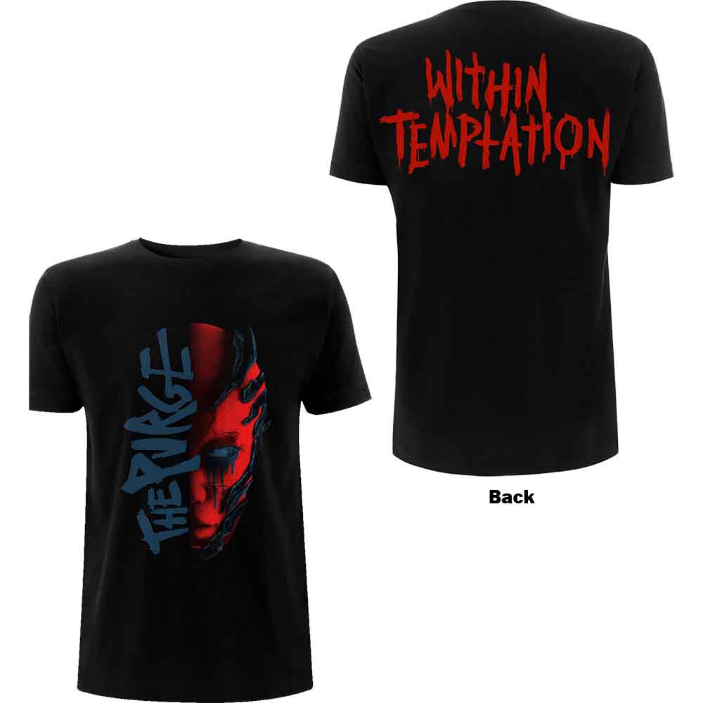Within Temptation - Purge Outline (Red Face) - T-Shirt Black