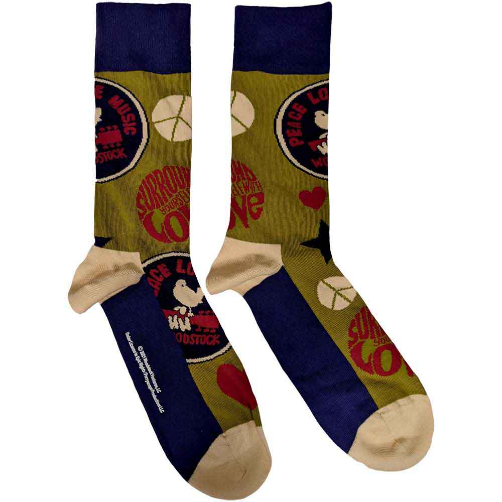 Woodstock - Peace - Love - Music - Socks Green