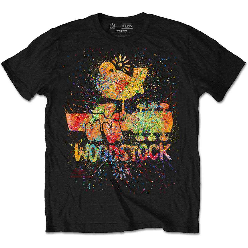 Woodstock - Splatter - T-Shirt Black