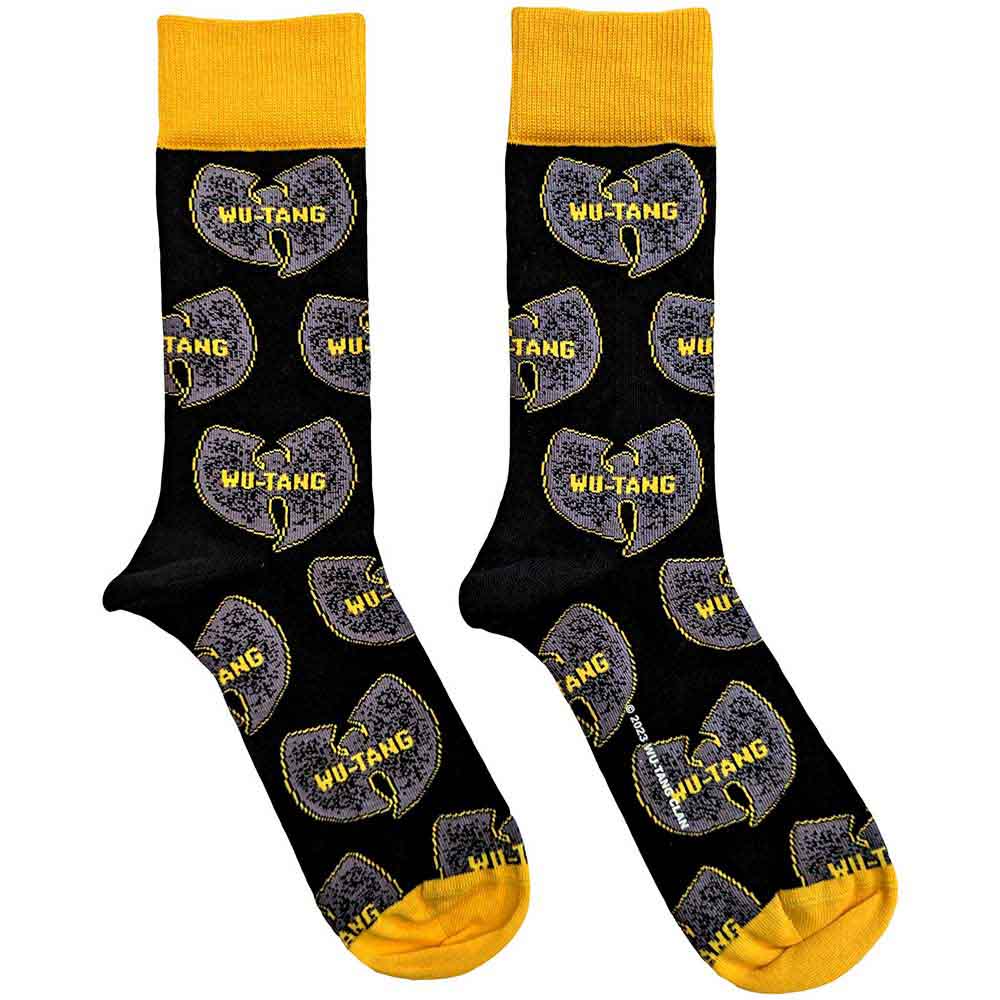 Wu-tang Clan - Grey Logos - Socks Black