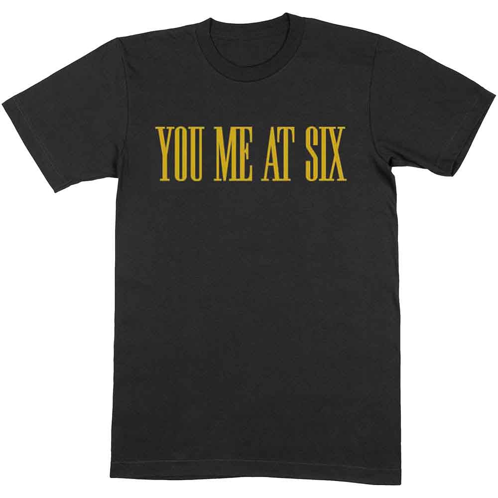 You Me At Six - Yellow Text - T-Shirt Black