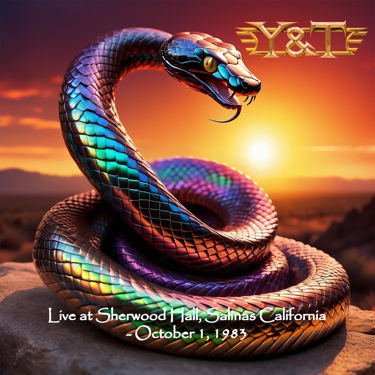 Y&t - Live at Sherwood Hall, Salinas, California - October 1, 1983 (Limited Edition, Clear Tangerine with Yellow Swirl Colored Vinyl) - Vinyl