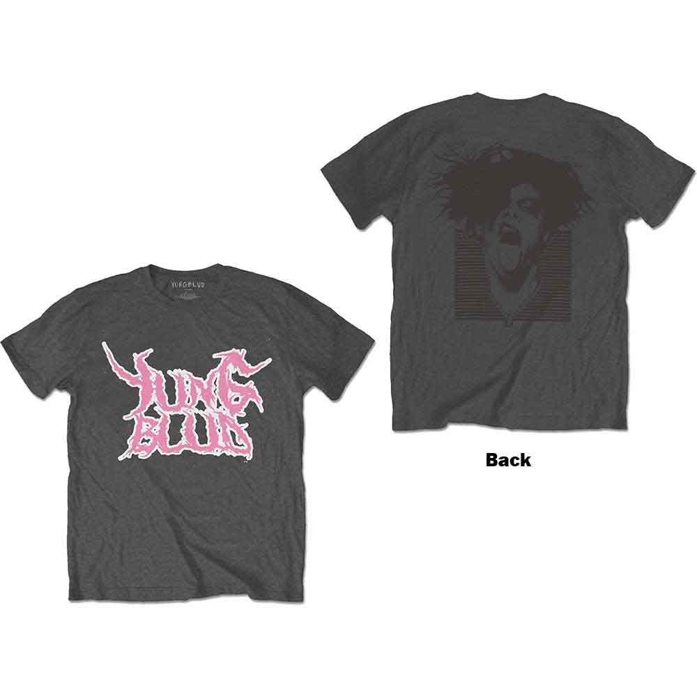 YUNGBLUD - DEADHAPPY Pink - T-Shirt Grey