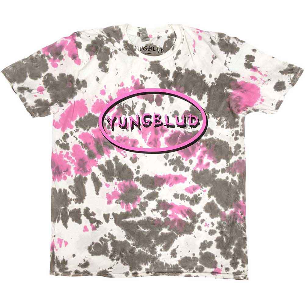YUNGBLUD - Scratch Logo Oval - T-Shirt Grey